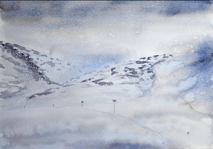 On an Outing - watercolor