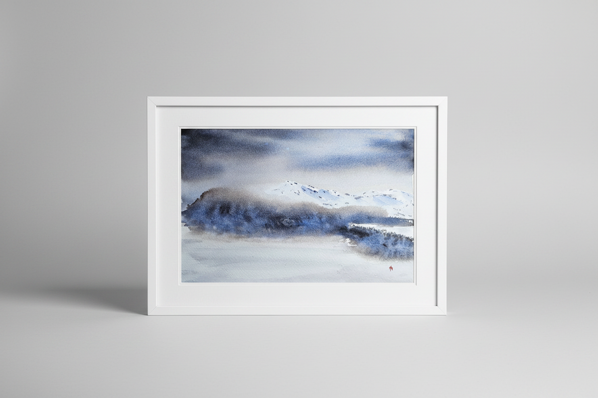 Mountain view - watercolor